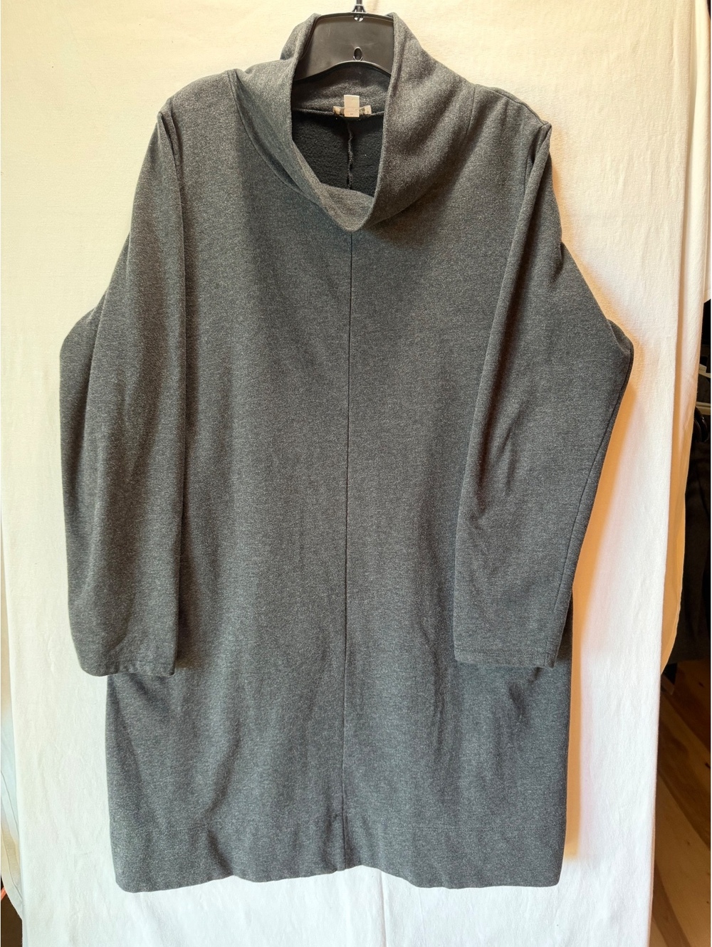 Pure Jill Gray Long Sleeve Cowl Neck Dress Size L